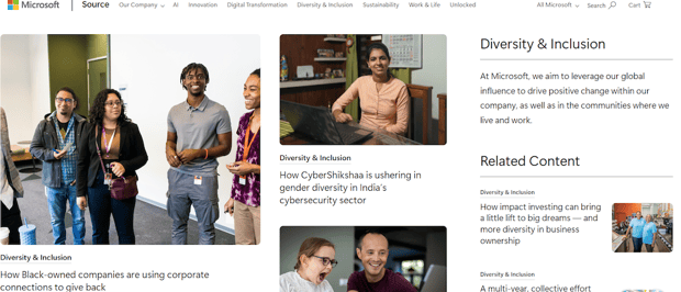 microsoft source gives a voice to employees great b2b brand storytelling